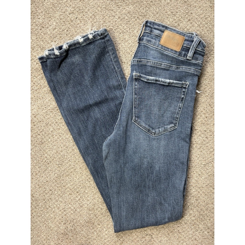 BKE Billie Jeans Womens Size 28x33.5 Slim Fit High-Rise Bootcut Distressed Denim - Picture 1 of 10